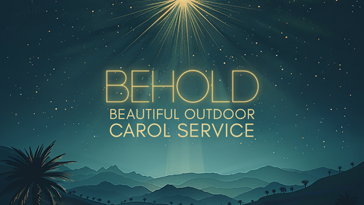 Festoon-lit stretch tent Carol Service with Community Choir