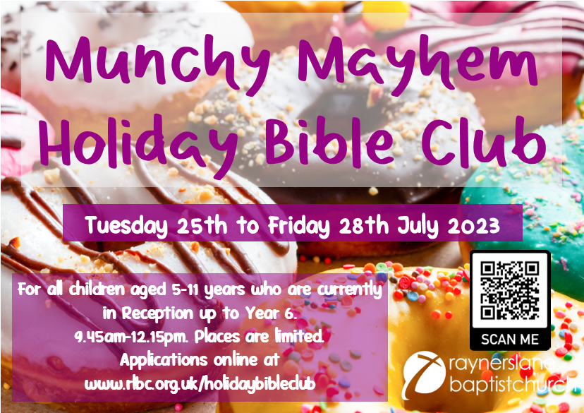 Munchy Mayhem Holiday Bible Club (26Jul2023) · ChurchSuite Events