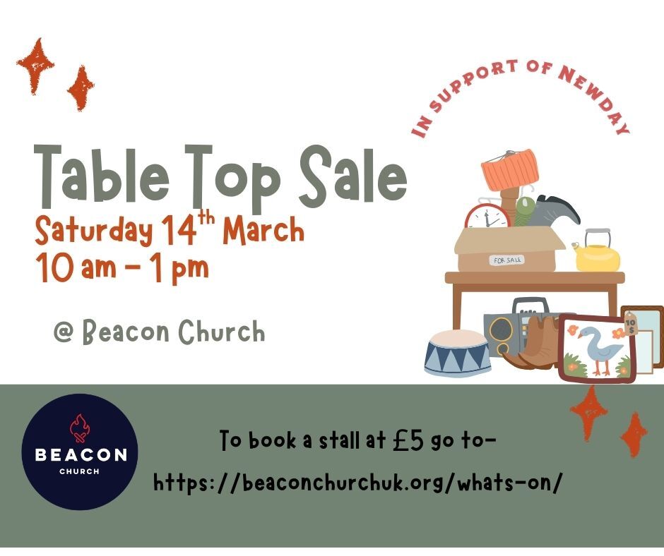 Upcoming Beacon event: Table Top Sale