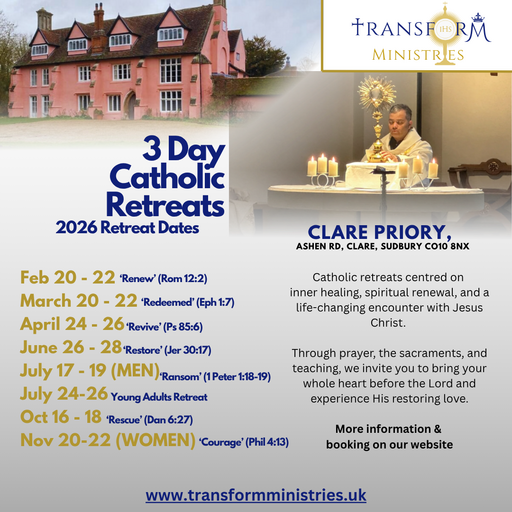 3 Day 'Ransom' Retreat (1Peter 1:18-19) at Clare Priory (Men)